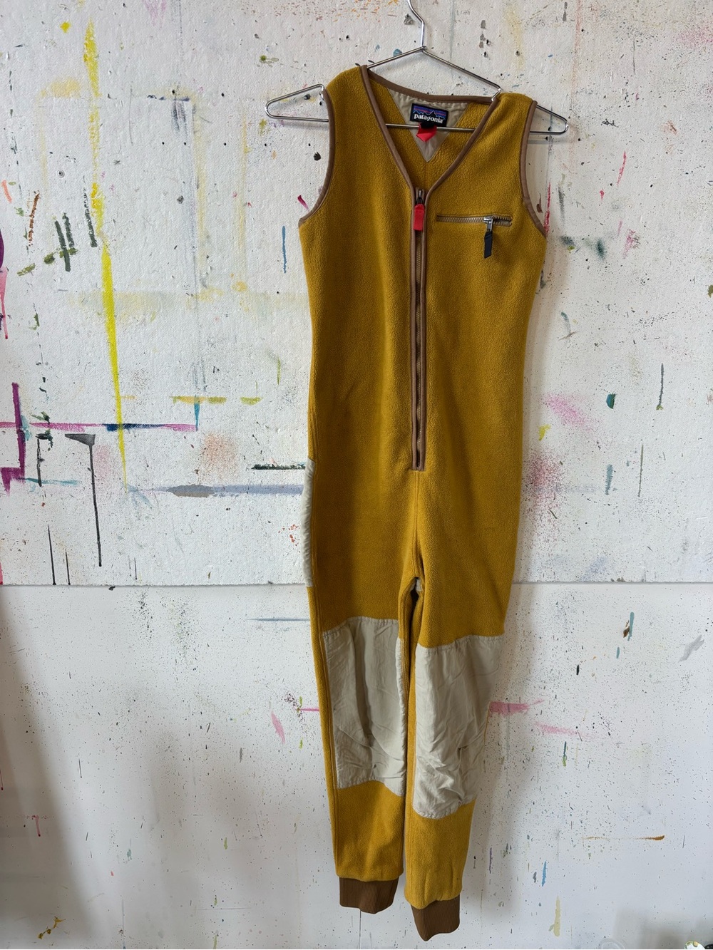Patagonia Women’s Ochre Patched Synchilla Fleece Jumpsuit XS